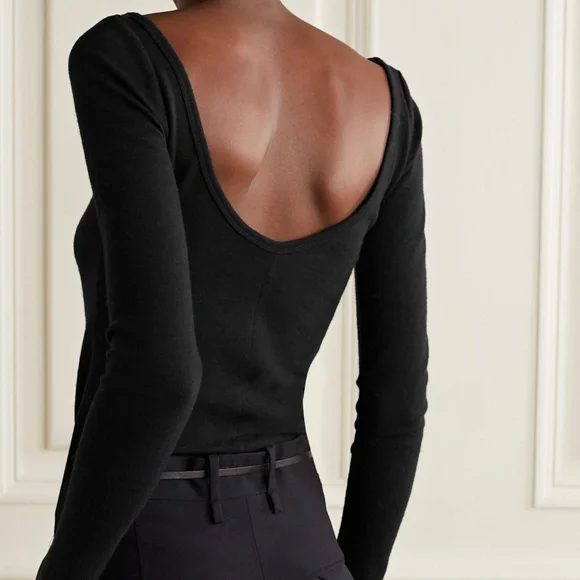 FRANCES DE LOURDES Aurelia Wool Blend Jersey Top - Picture 1 of 7